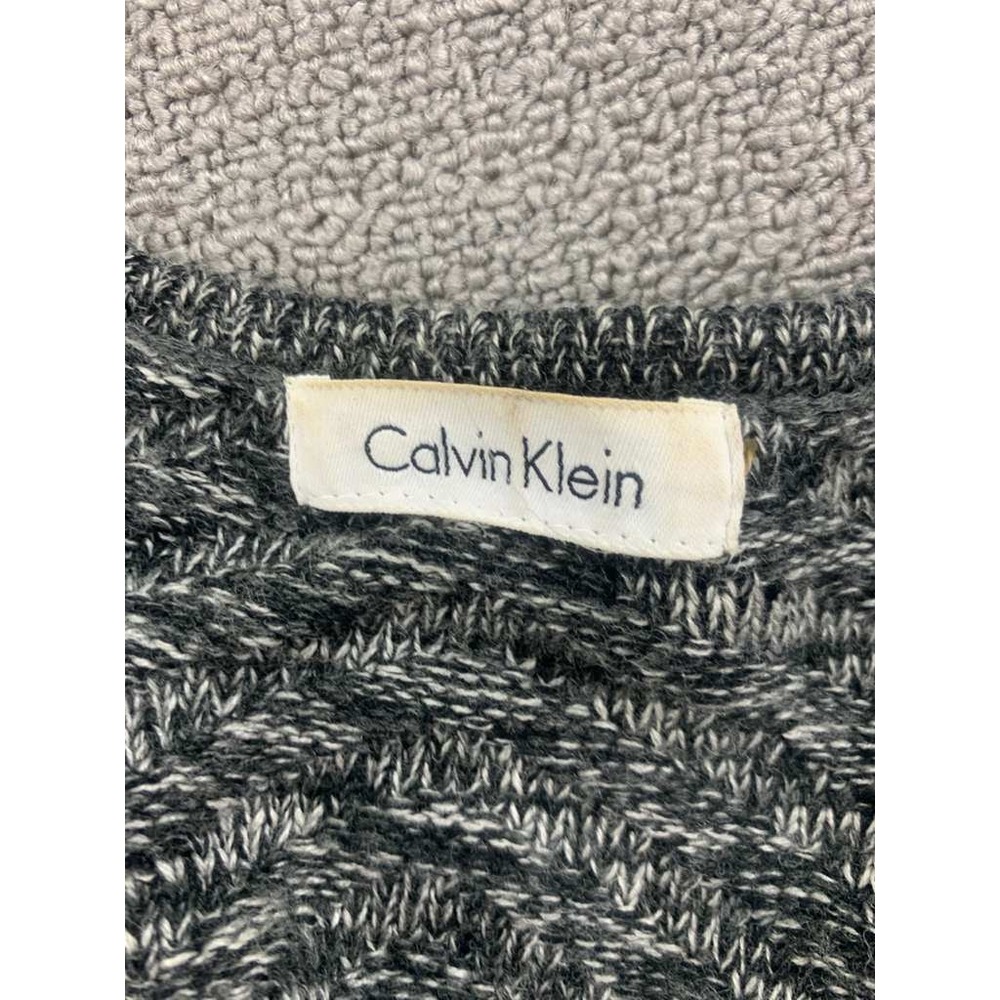 Calvin Klein Cardigan Women Small‎ Open Tie Belt Marled Wool Knit Sweater Gray - Picture 3 of 7